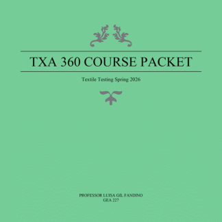 TXA 360 - Textiles Testing