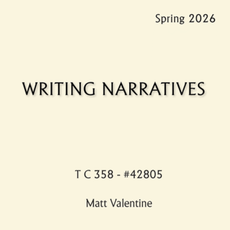 T C 358 - Writing Narratives