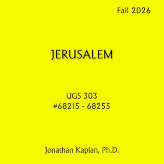 UGS 303 - Jerusalem
